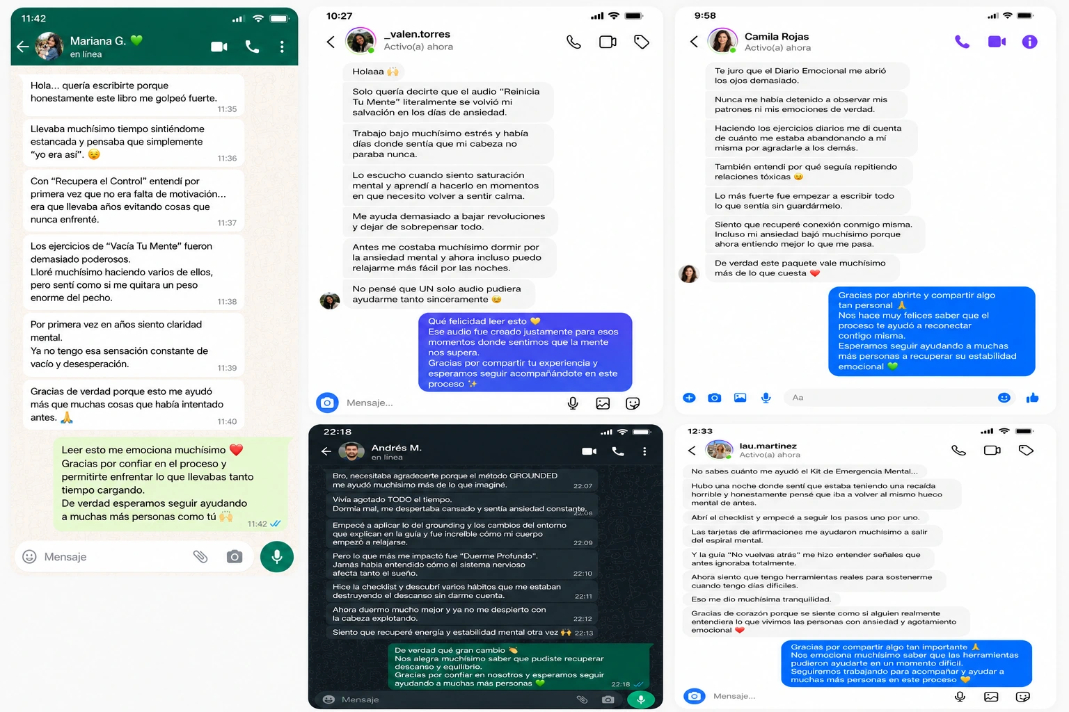 Testimonios reales de clientes Meta Vital
